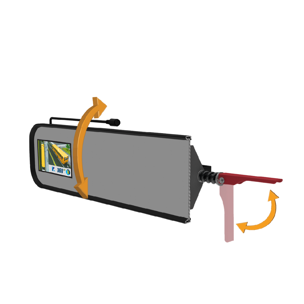 Miroir/moniteur LCD AHD 6" x 30" pour MOR-Vision® avec verrouillage à levier | STSM630HDLLA