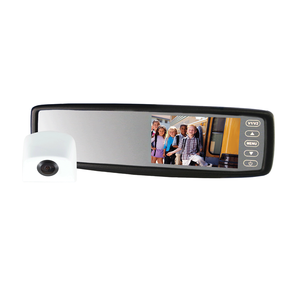 MOR-Vision® 4.3" Rearview Mirror/Monitor Backup Camera (White)