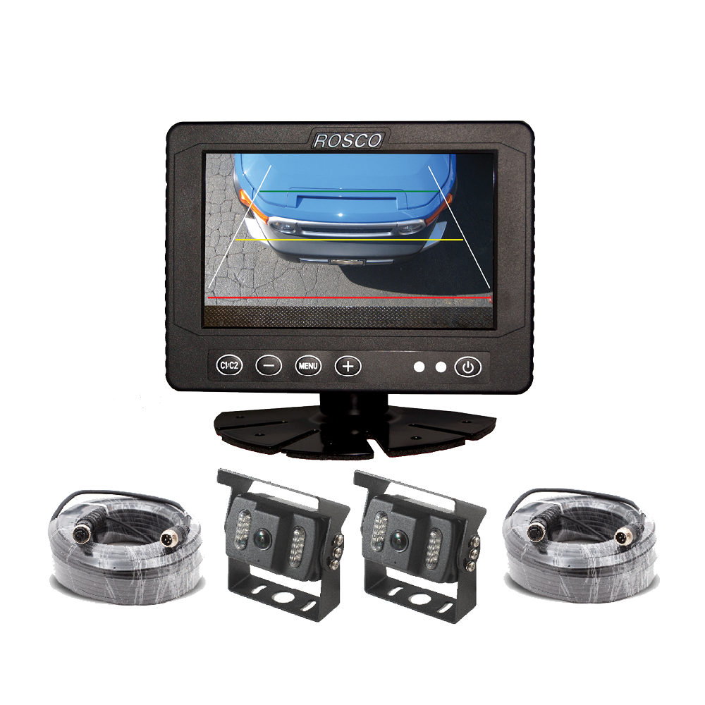 Backup Camera Kit with 5" LCD Monitor and Two Cameras