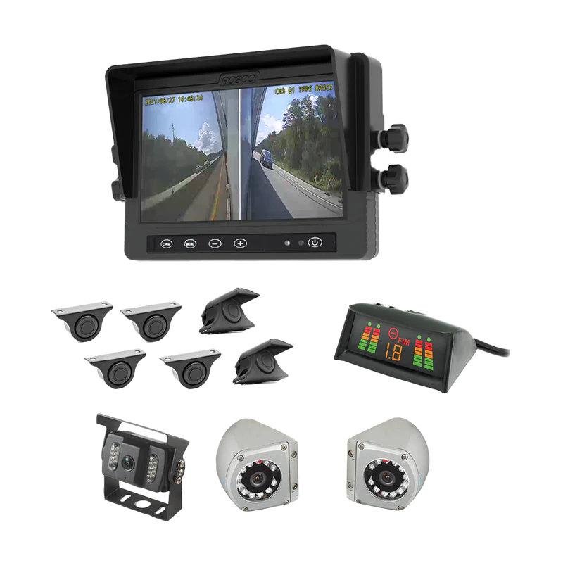 3 Camera System with 7" Monitor and 6 Backup Sensors | STSK7145BSSK