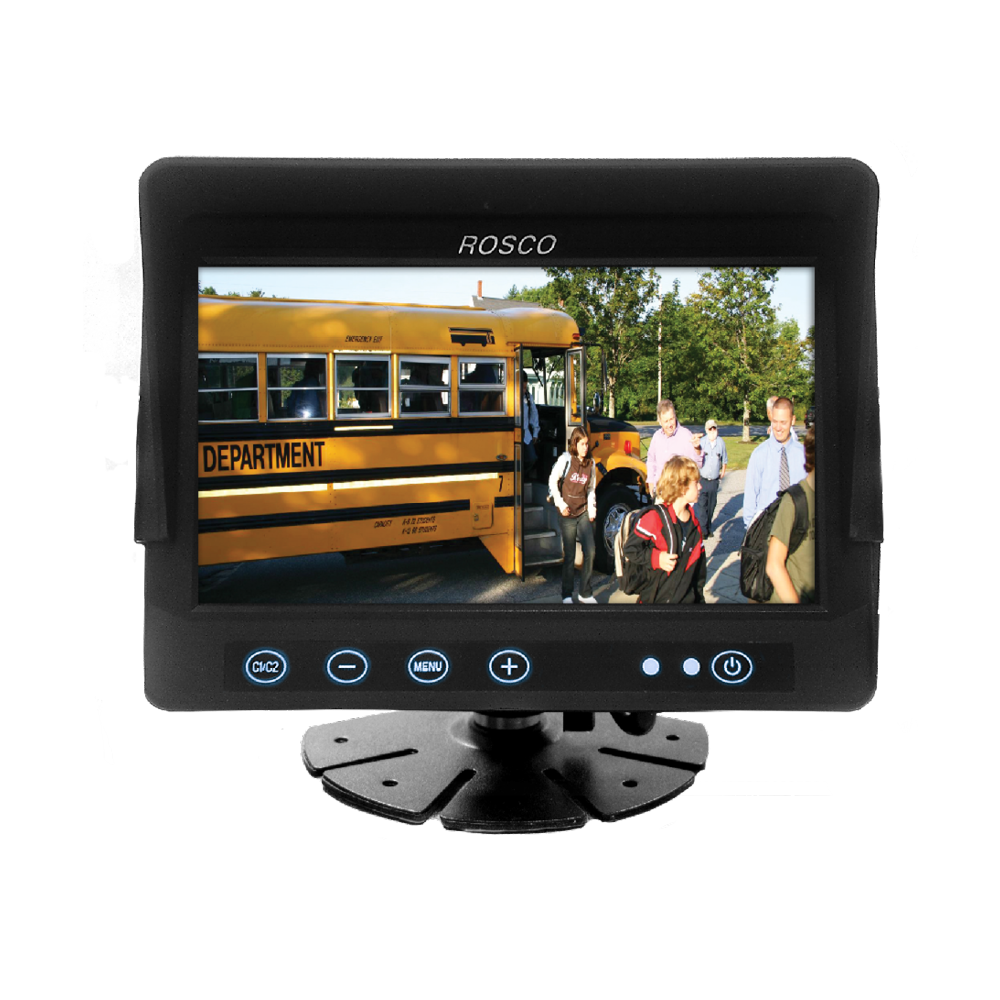 7" Backup Monitor with Auto Dimming Backlit Buttons - 2 Camera Inputs